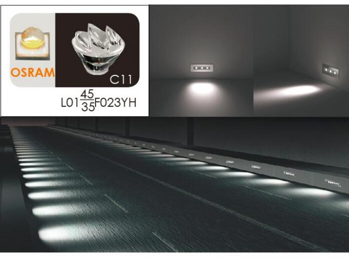 Desain Modern Lampu Langkah LED Tersembunyi Asimetris IP65 / IP67 24V atau 110V 220V 3 * 2W 4
